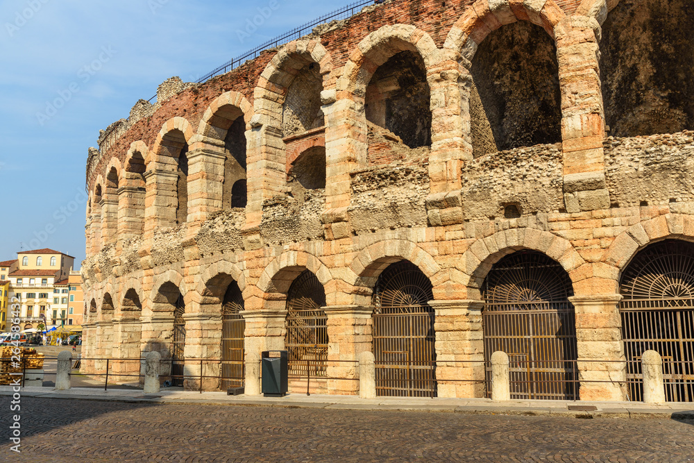 Verona Arena, Roman amphitheatre in Piazza Bra. Verona. Italy
