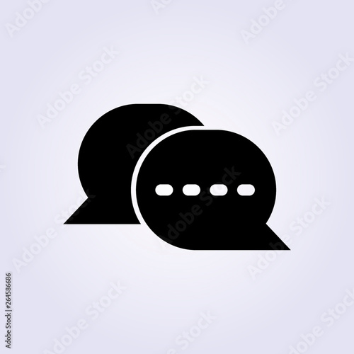 black SMS Cell Phone Text Message Icon photo