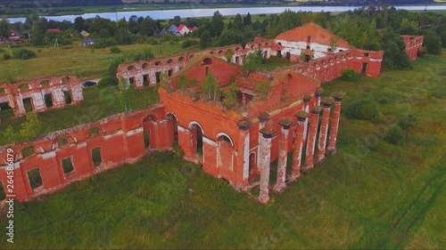 Ruined Complex military settlement of Count A. A. Arakcheev. The complex was built 1818-1825. Located in the village of Selishchi, Novgorod region photo