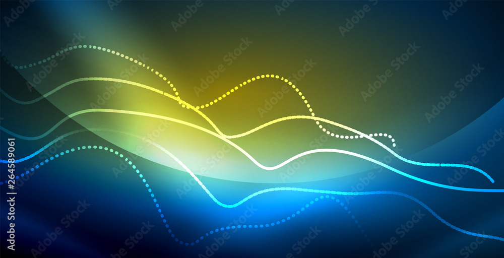 Neon wave background Neon wave background