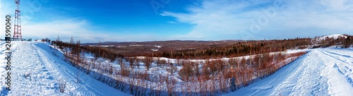 bridge over river in winter