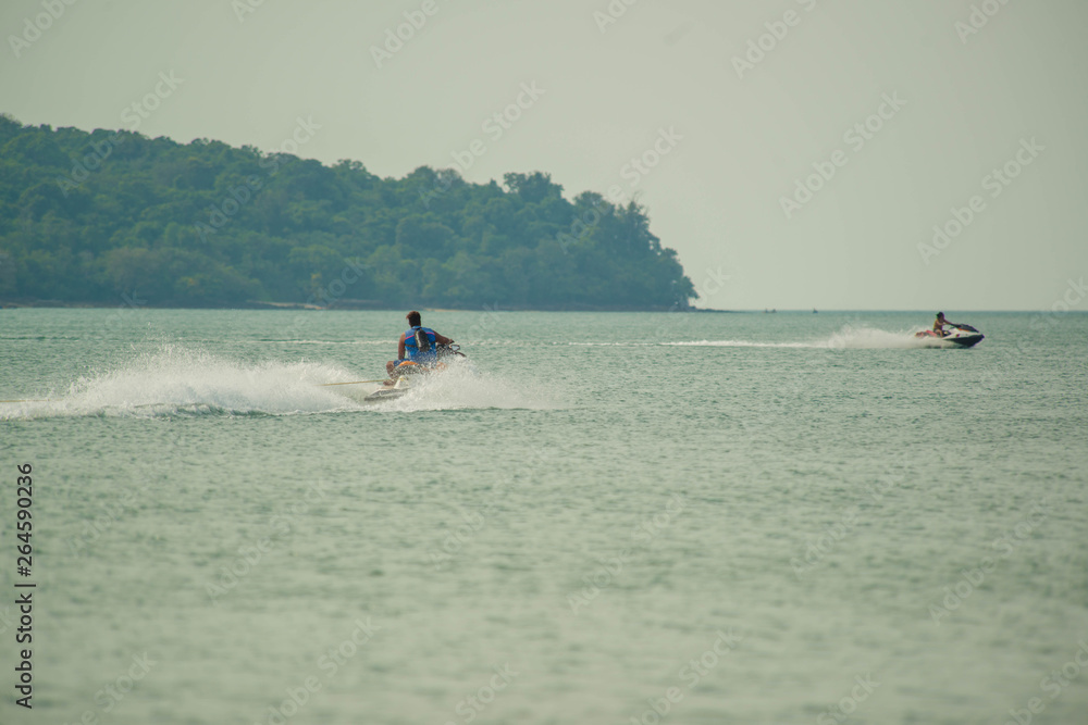 Naklejka premium Cenang Beach in Langkawi Island, Malaysia.