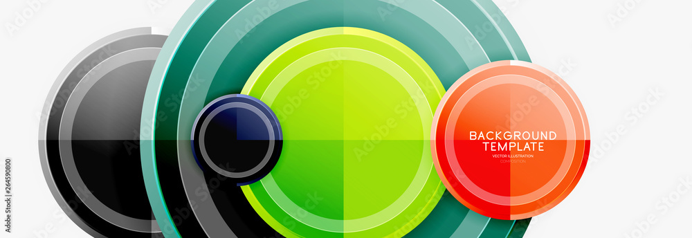 Colorful glossy circles background Colorful glossy circles background