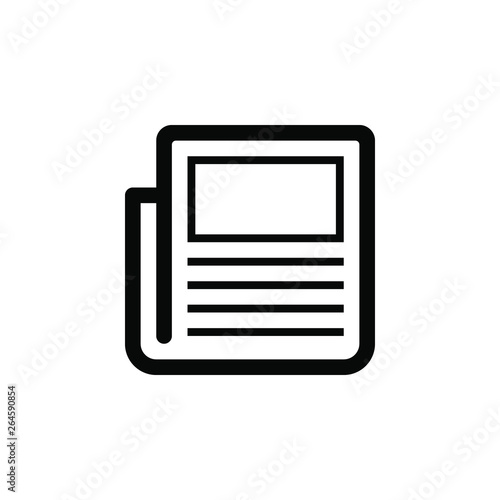Newspaper vector icon. This icon use for admin panels, website, interfaces, mobile apps 