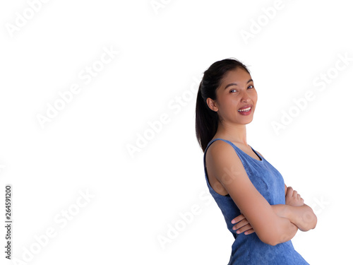 Business woman studio isolated portrait. Confident modern woman. Crossed arms © max_play