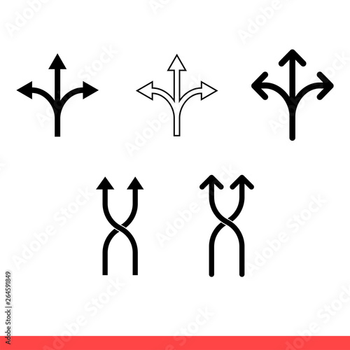 Flexibility icon set, direction symbol collection. Simple, flat design on white background