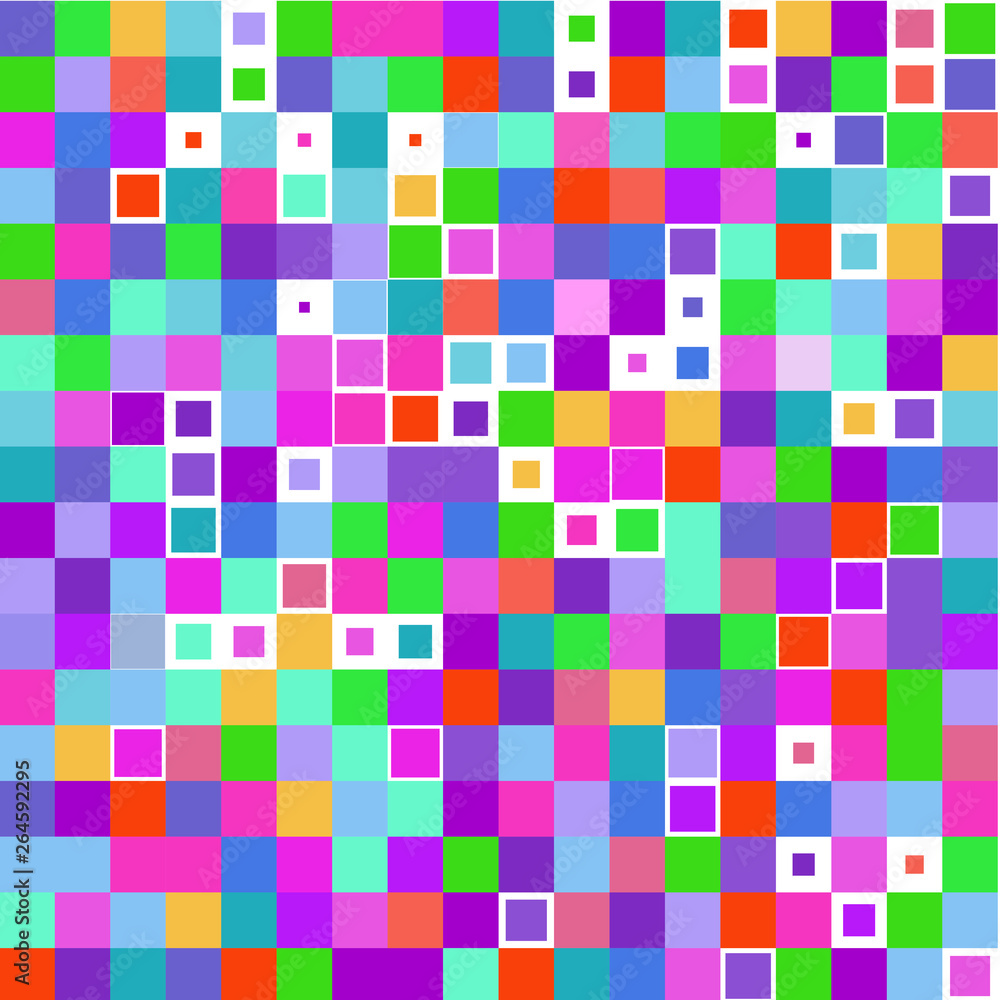 Mosaic of a bright colorful squares on a white background. NH Mosaic of a bright colorful squares on a white background. NH