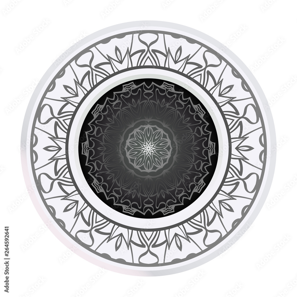 Sacred Oriental Mandala. Floral Ornament. Vector Illustration. Can Be Used For Greeting Card, Coloring Book, Phone Case Print.