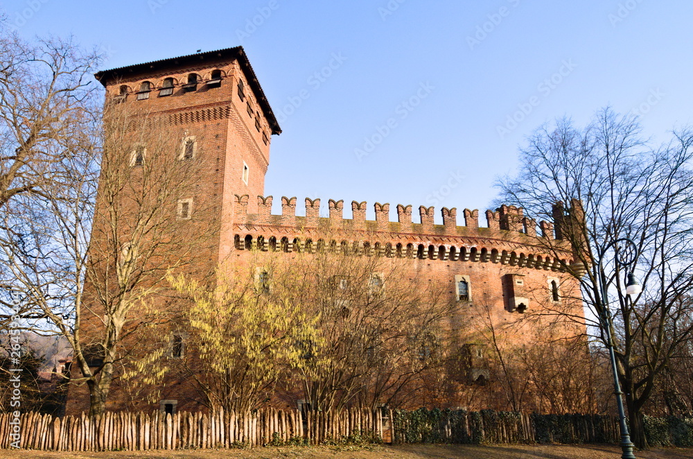 Medieval fortress in the Parco del Valentino, Turin, Piedmont, Italy