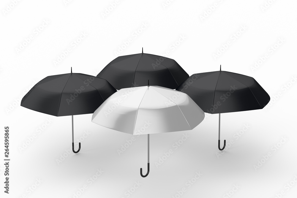 3d rendering, the umbrella with white background 3d rendering, the umbrella with white background
