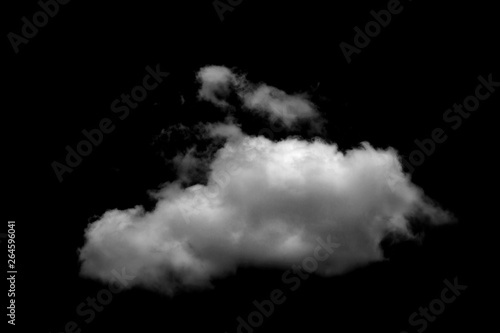 Textured fluffy cloud, Abstract, isolated on black background