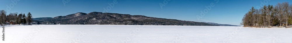 Panoramic view of a winter landscape in the Adirondacks Panoramic view of a winter landscape in the Adirondacks