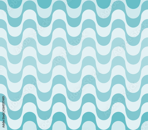 Blue waves seamless pattern vector. Rio de Janeiro sidewalk style.