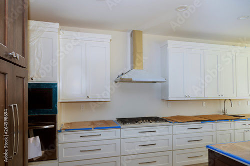 Home improvement kitchen view installed in a new kitchen cabinet