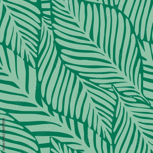 Summer nature jungle print. Exotic plant. Tropical pattern,