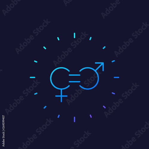 gender equity icon, linear