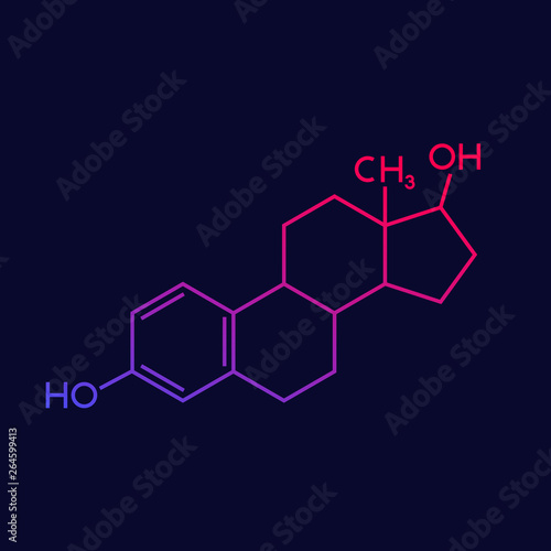 Estradiol molecule, vector