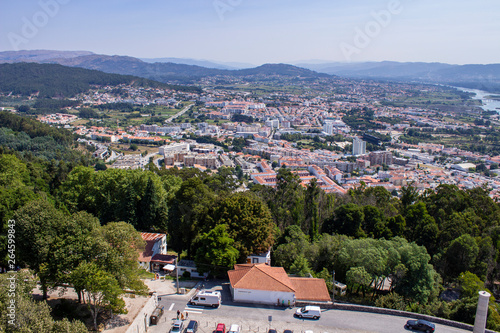 Aerial view of Viana do Castelo, a famous city in the Northern part of Portugal 