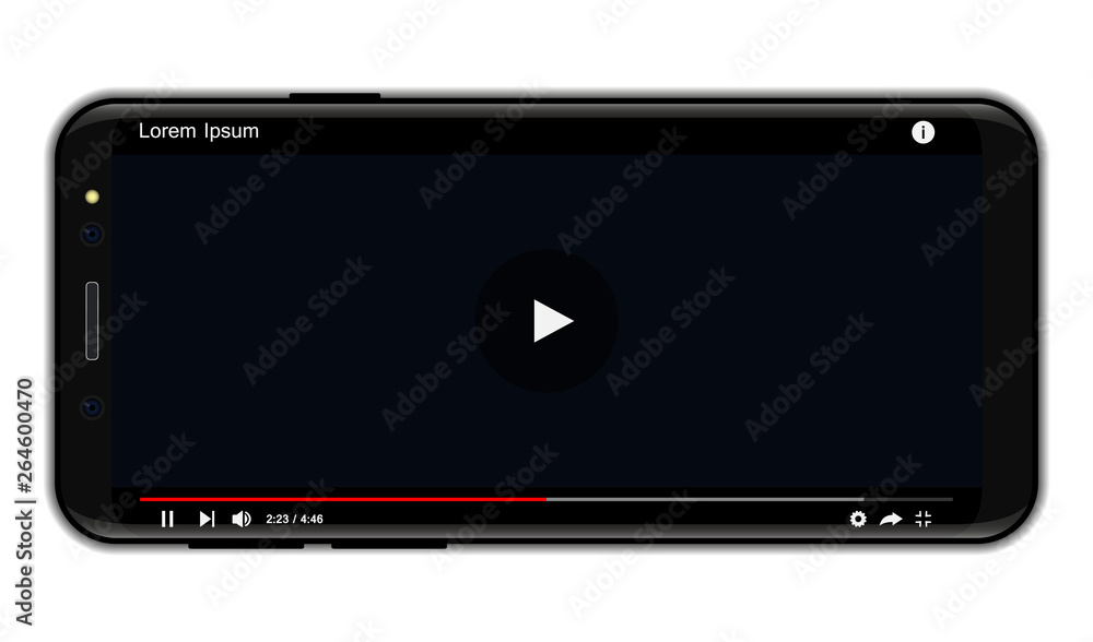 Smartphone with mobile video player interface for social media