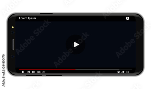 Smartphone with mobile video player interface for social media