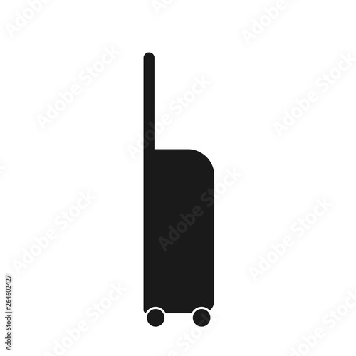 suitcase with wheels icon vector. suitcase with wheels vector graphic illustration