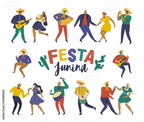 Festa Junina. Vector templates for Latin American holiday, the June party of Brazil. Design for banner and over use.