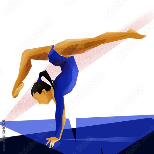 Gymnast girl training photo