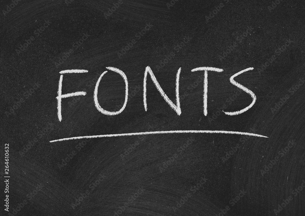 Obraz premium fonts