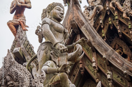 Sculptures in wood , Thailand