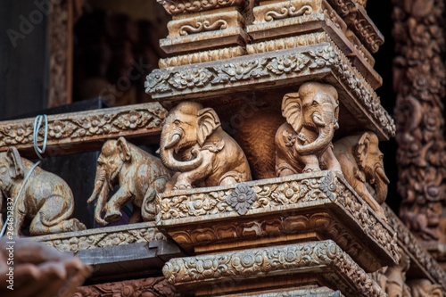 Sculptures in wood , Thailand
