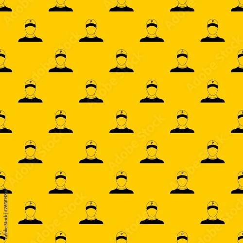 Parking attendant pattern seamless vector repeat geometric yellow for any design