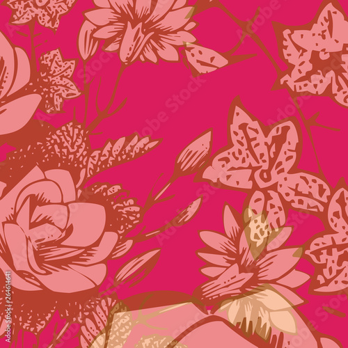 Wallpaper Mural Fashionable pattern in small flowers. Floral background for textiles. Torontodigital.ca