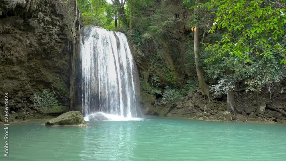 Erawan Waterfall tier 3, in National Park at Kanchanaburi, Thailand Erawan Waterfall tier 3, in National Park at Kanchanaburi, Thailand