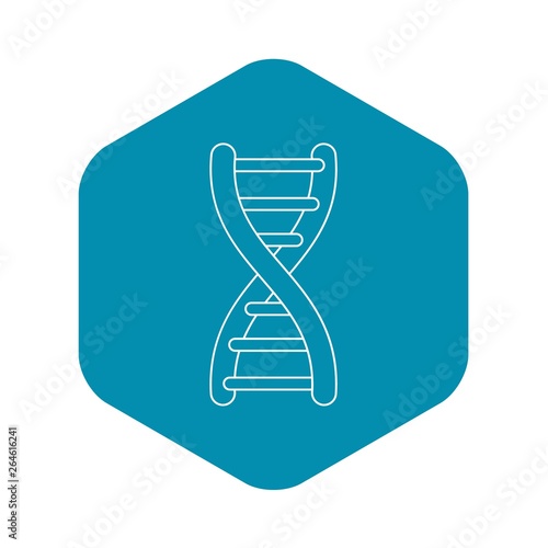 Dna icon. Outline illustration of dna vector icon for web