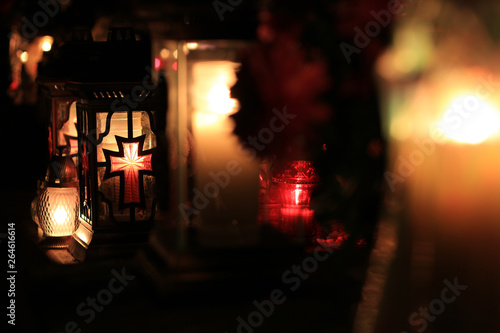 candles in cementry photo