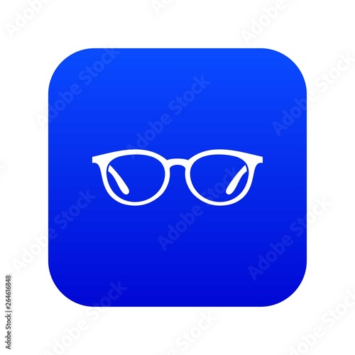 Glasses icon digital blue for any design isolated on white vector illustration