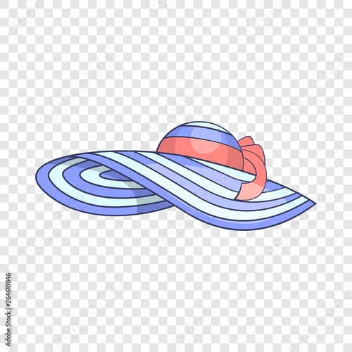 Beach hat icon. Flat illustration of beach hat vector icon for web