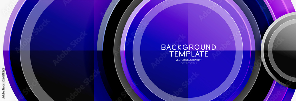 Circle geometric abstract background template for web banner, business presentation, branding, wallpaper Circle geometric abstract background template for web banner, business presentation, branding, wallpaper
