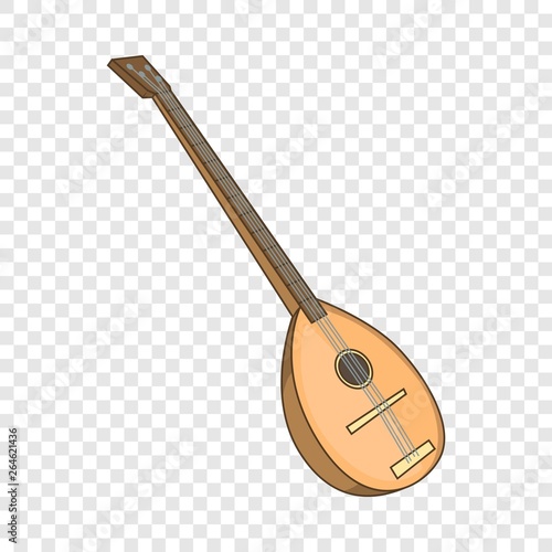 Turkish saz icon. Cartoon illustration of saz vector icon for web design