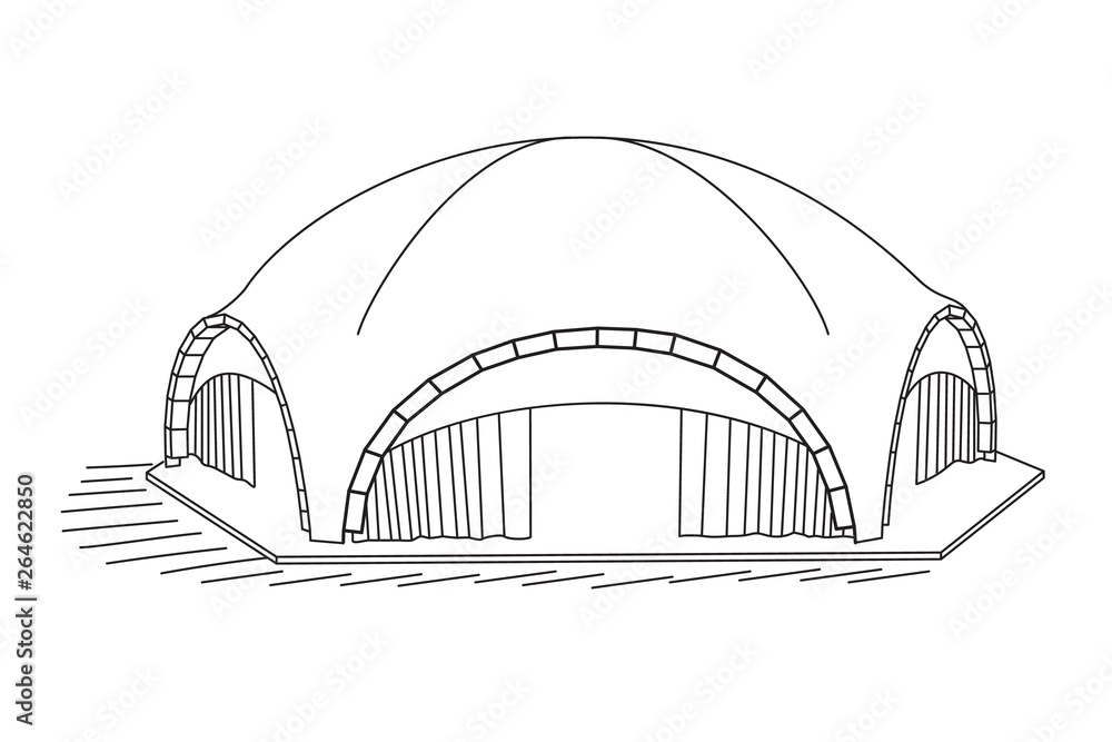 Arched Tent on white background Arched Tent on white background