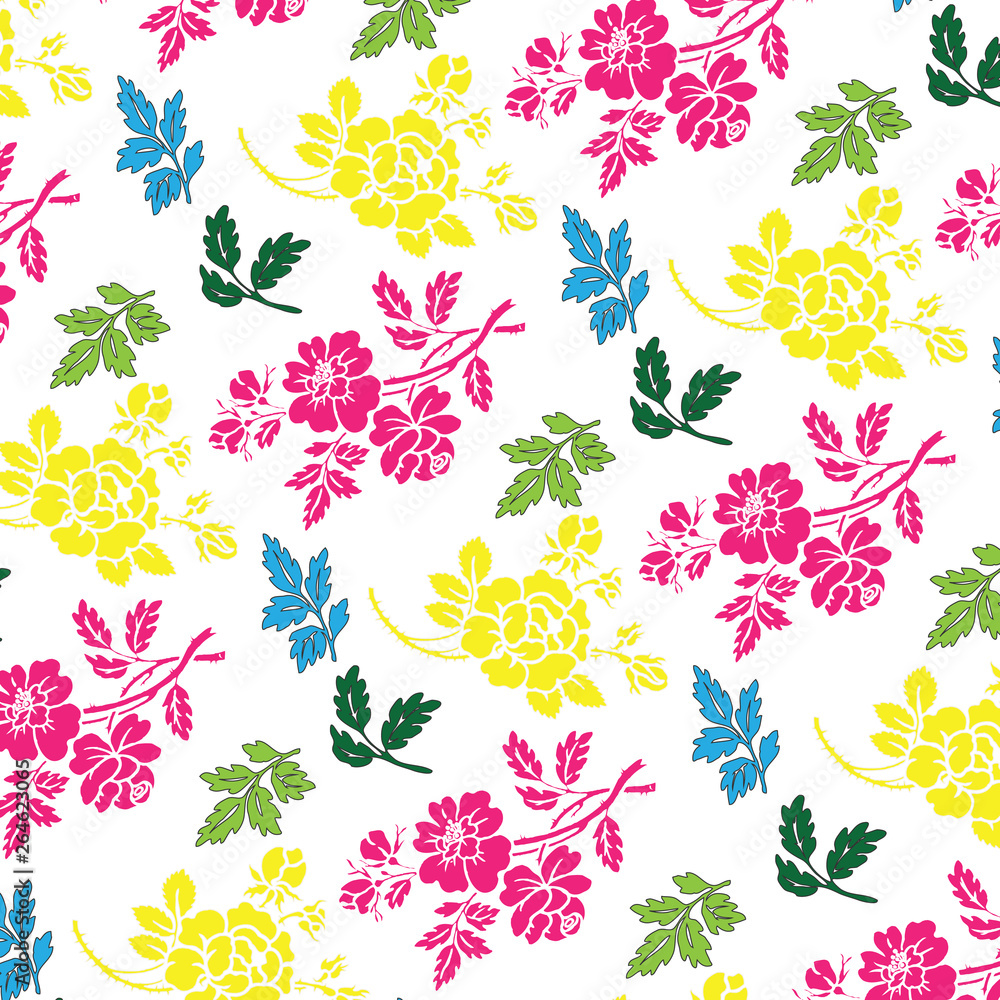 Fashionable pattern in small flowers. Floral background for textiles. Fashionable pattern in small flowers. Floral background for textiles.