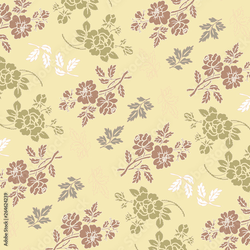 Fashionable pattern in small flowers. Floral background for textiles.