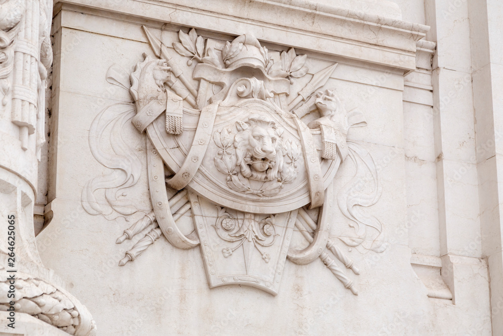Architectural detail from the ornate exterior of Il Vittoriano