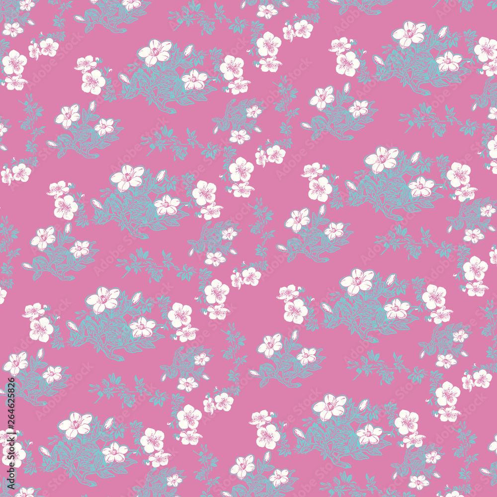 Fashionable pattern in small flowers. Floral background for textiles. Fashionable pattern in small flowers. Floral background for textiles.