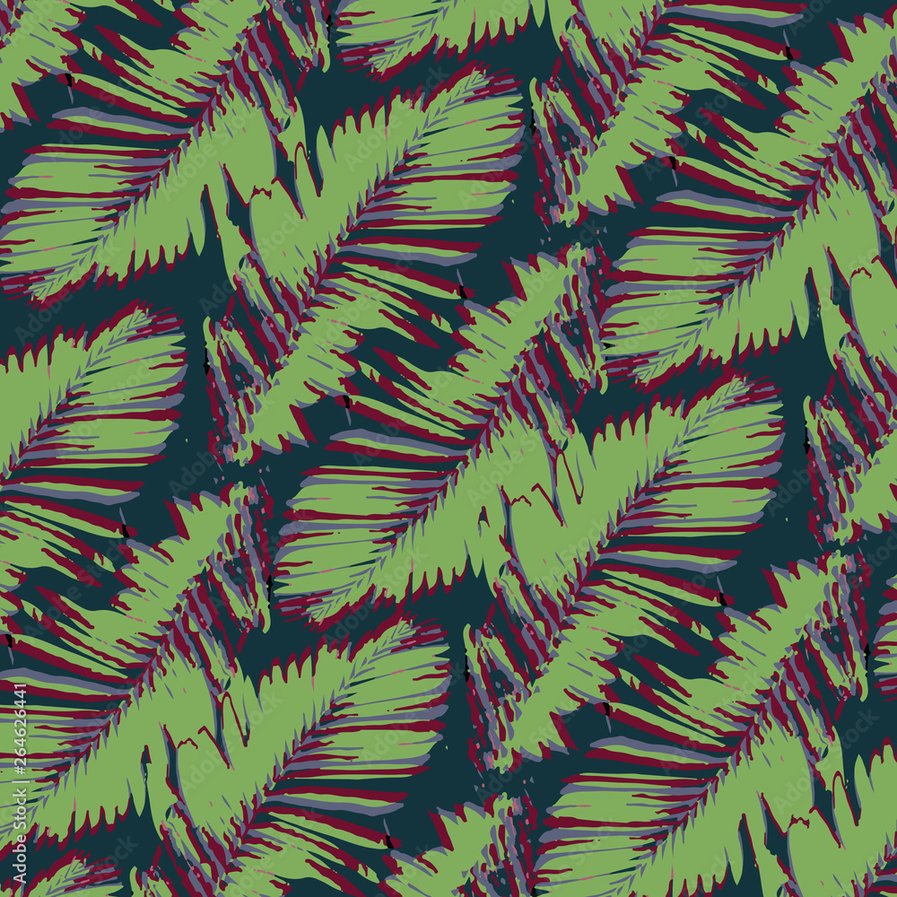 Tropical palm leaves, jungle leaves 