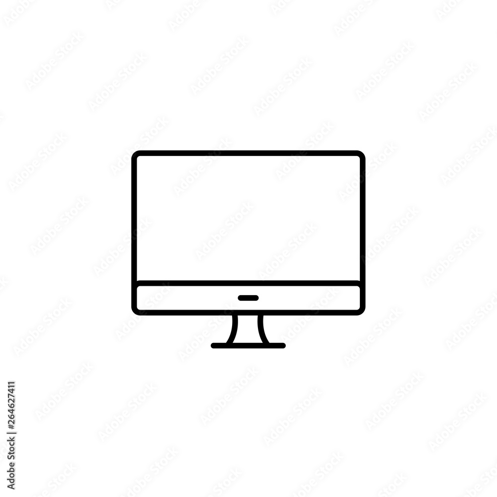 pc Icon vector. Simple flat symbol. Perfect Black pictogram illustration on white background. pc Icon vector. Simple flat symbol. Perfect Black pictogram illustration on white background.