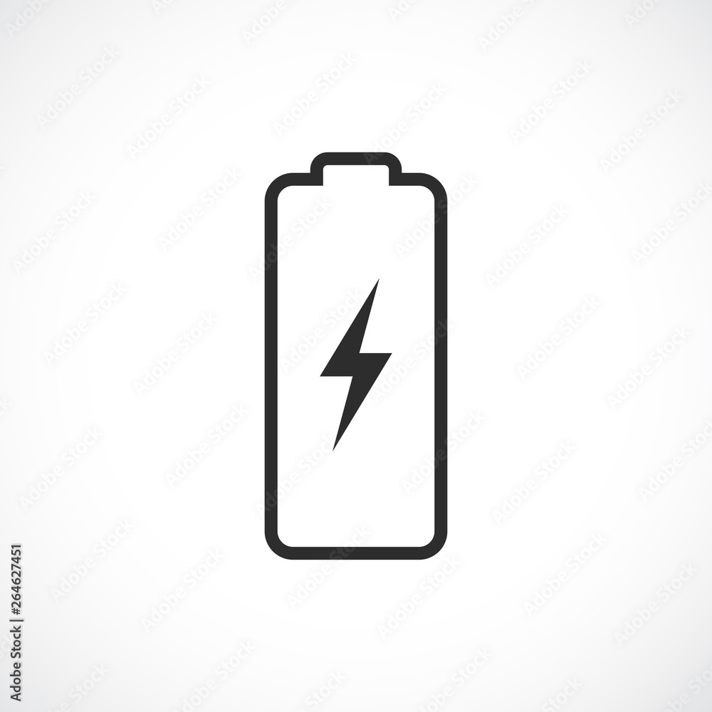 Simple line battery icon Simple line battery icon