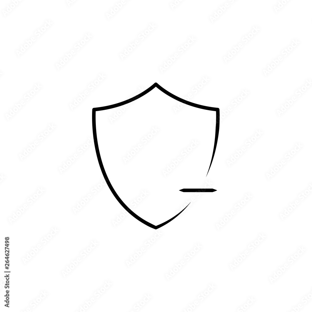 minus in security shield icon. Signs and symbols can be used for web, logo, mobile app, UI, UX on white background minus in security shield icon. Signs and symbols can be used for web, logo, mobile app, UI, UX on white background