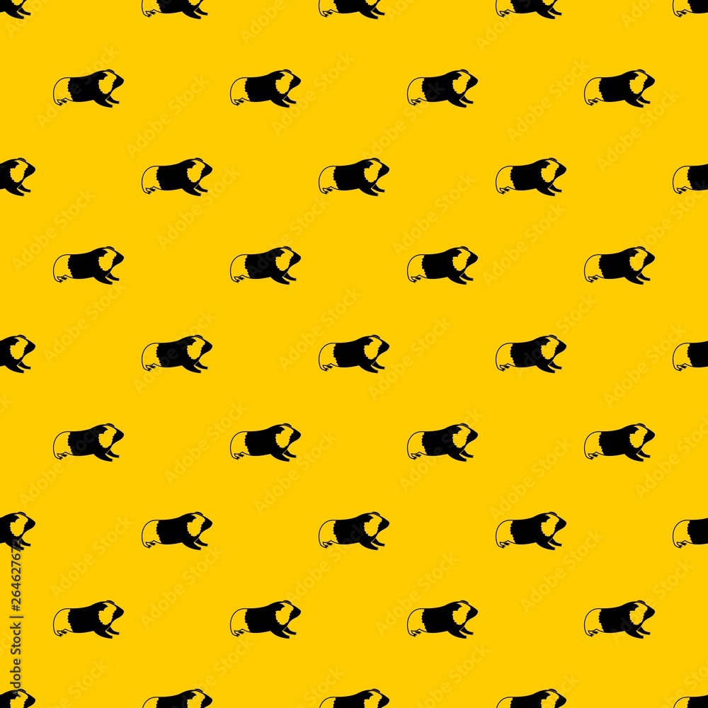 Hamster pattern seamless vector repeat geometric yellow for any design