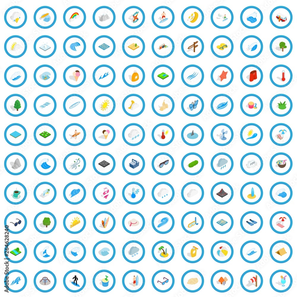 100 water icons set in isometric 3d style for any design vector illustration 100 water icons set in isometric 3d style for any design vector illustration